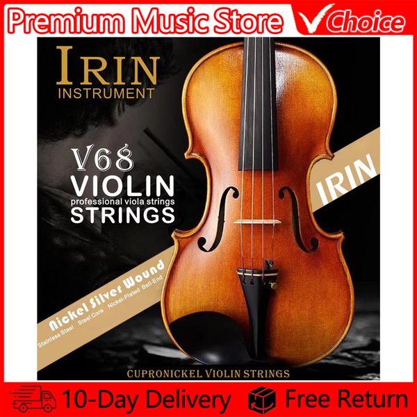 IRIN V68 Professional Multiple Colors Violin Strings (E-A-D-G) Nickel Silver Wound for 4/4 3/4 1/2 1/4 Music Accessories