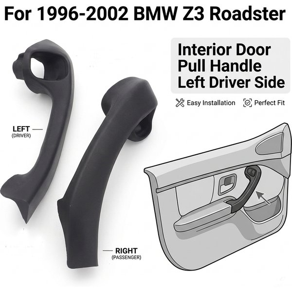 Nouveau pour BMW Z3 Roadster 1996-2002, kit de remplacement et d'amélioration de la poignée de porte intérieure côté conducteur gauche.