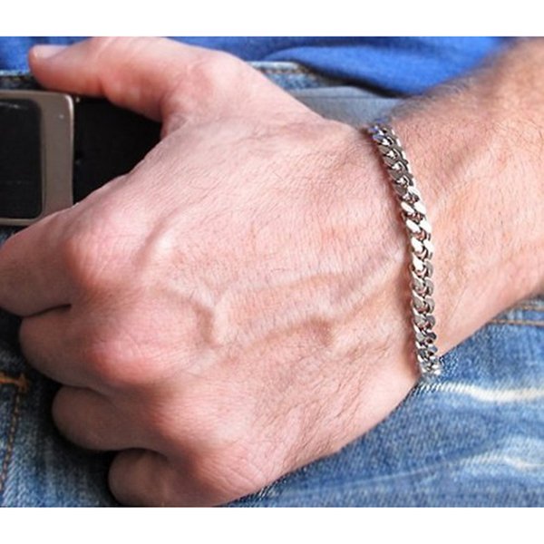 Vnox Basic 3/5/7/9/11mm Bracelets de chaîne à maillons cubains larges pour hommes, bijoux pour femmes, cadeaux de bracelet en acier inoxydable anti-allergie