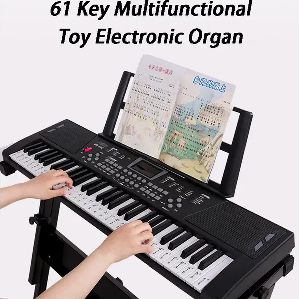 Orgue électronique portable pour enfants, jouet de piano électrique, instruments à clavier multifonctions, synthétiseur de musique professionnel, 61 touches