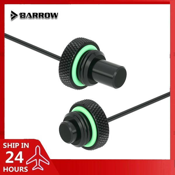 Barrow-Temperatursensor-Stoppanschluss G1/4'' 10K 8 mm (kurz) 15 mm (lang) für Wasserkühlsystem + 30 cm Kabel, TCWD-V1/TCWDL-V1