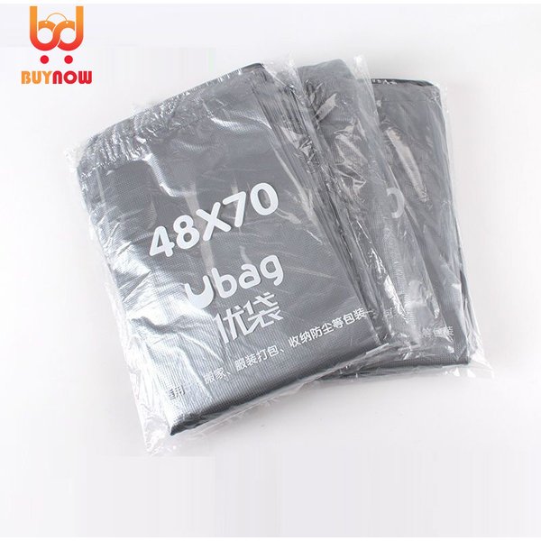 Sac en plastique gris argenté grand format, sac gilet épaissi pour emballage de vêtements, sac de logistique, sac de transport grand format