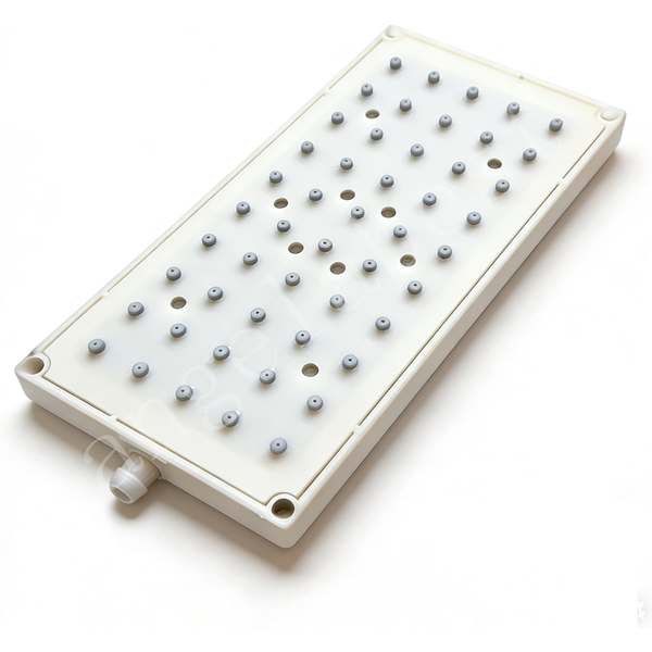 ABS 20,5x10,9cm Rechteckiger Duschkopf 10mm Anschlusstyp Duschkopf 5 * 10 Loch Top-Spray Duschkopf Zubehör