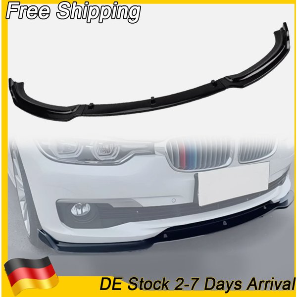 Für BMW 3er F30 2012-2015 Auto Frontstoßstange Lippe Schwarz Karosserie-Kit Spoiler Splitter Stoßstangen-Canard Lippe Splitter