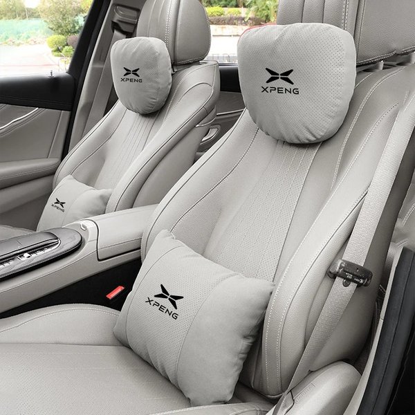 Support lombaire et appui-tête en suède pour voiture, coussin de nuque souple pour Xiaopeng Xpeng G9 X9 G6 P7 P7i P5 G3, accessoires automobiles