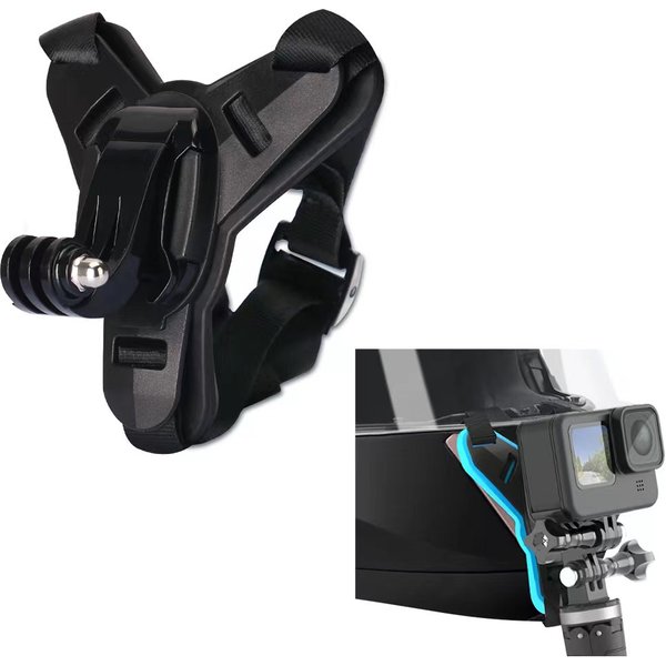 HONGDAK support de menton pour casque de moto pour GoPro Hero 11 10 9 8 7 6 support de caméra de sport d'action support de moto accessoire GOPRO