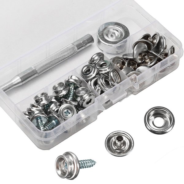 62Pcs Snap Button Kit Metal Press Studs Kit Mini Multifunctional Snap Fastener Kit Sewing Accessories