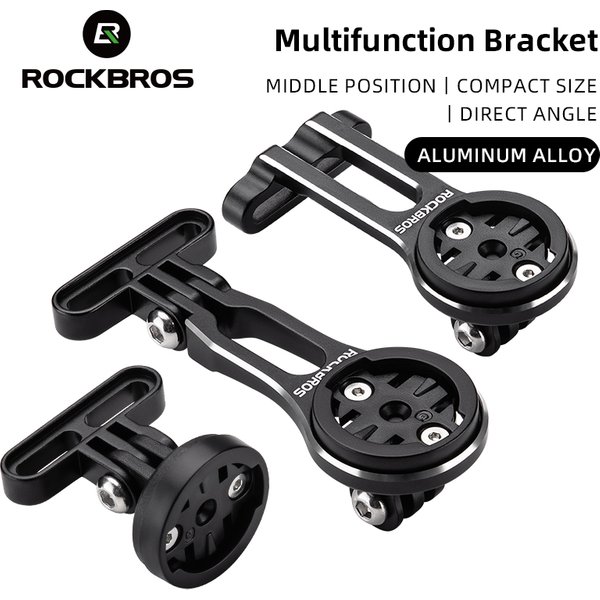 ROCKBROS uchwyt rowerowy przednie światło uchwyt lampy uchwyt przedłużający ze stopu aluminium do komputera rowerowego uchwyt Wahoo Bryton Garmin
