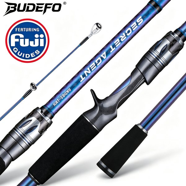 BUDEFO SECRET AGENT Angelrute 1,8m 2,4m 3,0m 30T Carbon Spinning Baitcasting FUJI Guide Reiseköderrute 2-70g L/ML/M/MH