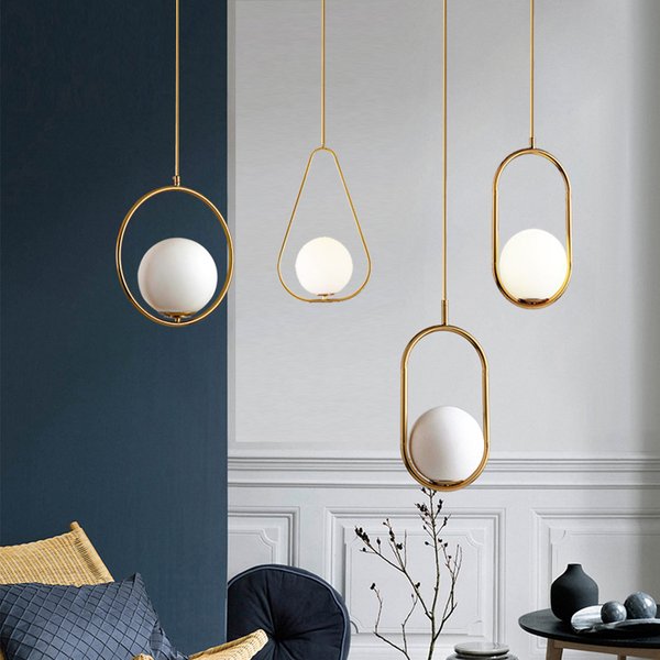 XCLuuHY moderne suspension nordique minimaliste suspension lampe plafond décoration boule de verre éclairage salon chambre salle à manger