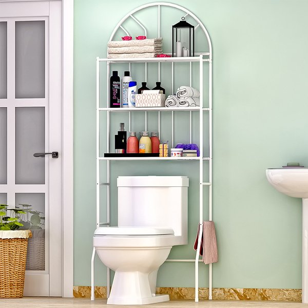 Étagère de toilette, rangement à 3 niveaux au-dessus des toilettes, étagère en métal pour Machine à laver, armoire de toilette pour salle de bain, toilettes, buanderie