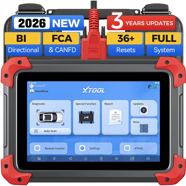 XTOOL D7 OBD2-Scanner, Kfz-Scanner, 36+ Reset-Tastenprogrammierung, FCA CANFD/DoIP, alle Systemdiagnose, ECU-Codierung, 3 Jahre Update