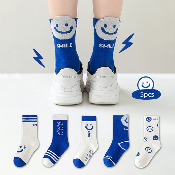 Chaussettes pour enfants garçons coton mi Tube chaussettes multicolore dessin animé filles automne et hiver chaussettes enfant chaussettes respirantes
