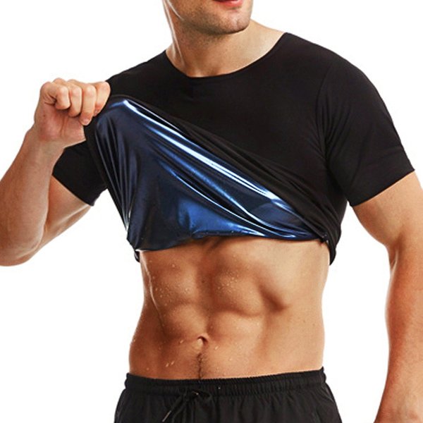 Men Sauna Suit Body Shaper Shirt Weight Loss Vest Waist Trainer Corset Slimming Sweat Tops Workout Suits Fitness Shapewear