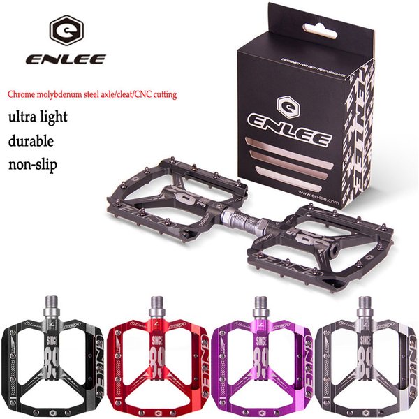 ENLEE MTB Rennrad Ultraleicht Versiegelte Pedale CNC Radfahren Teil Legierung DH XC Hohl Anti-rutsch Lager Du System Berg 12mm Achse