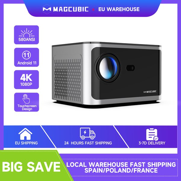 Magcubic HY350 Heimprojektor Native 1080P Full HD 4K-Dekodierung 580 ANSI Allwinner H713 Quad-Core 2 GB 32 GB Sprachsteuerung