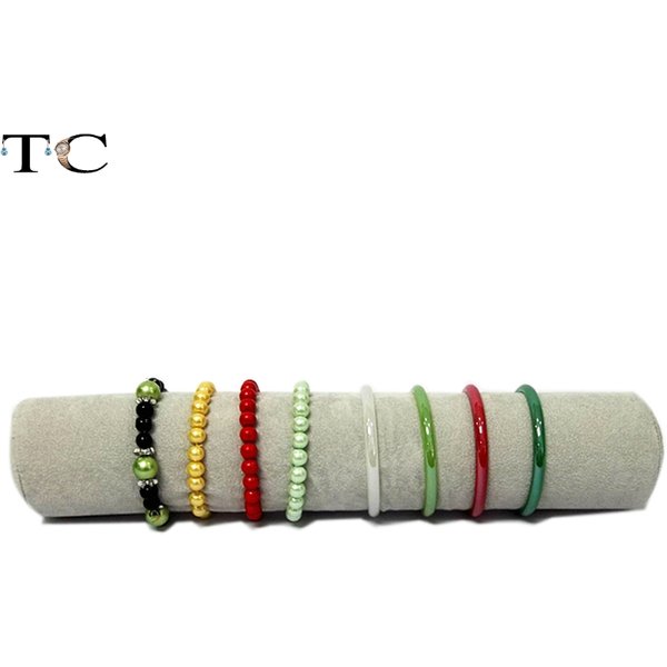Sac en rouleau de bijoux 3 couleurs 32cm, organisateur de bijoux, présentoir de Bracelets, support de montre, Tube de rangement de bijoux, vente en gros