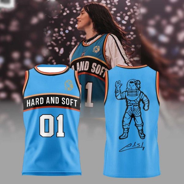 2026 Kid Billie Eilish Hard and Soft Themed Ärmelloses Basketball-Trikot Atmungsaktives Casual Streetwear Fan-T-Shirt Familien-Partnerlook