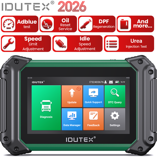 IDUTEX TS710 HD Heavy Duty Truck Komplettsystem-Diagnosetool OBD2-Scanner Laptop für LKW LKW Öl DPF Regen OBD2-Scanner