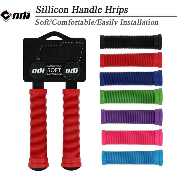 ODI MTB Handlebar Grips Bicycle Silica Gel Handlebar Grip Soft Non-slip Shock-absorbing Handle Cover XC/AM Downhill Folding Bike