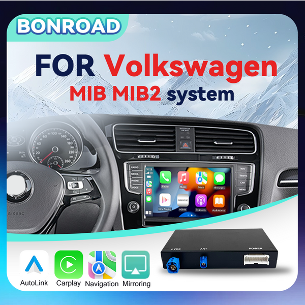 Module sans fil BONROAD CarPlay Android Auto MMI Box pour VW Volkswagen Skoda Octavia A5 Golf 7 Polo Passat B8 MIB MIB2 Mirroring Airplay Autolink