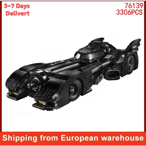 3306pieces Famous Movie Building Blocks Super Black Car Model 1989 Bricks Toy For Kids Adults Gifts Compatible With Set 76139