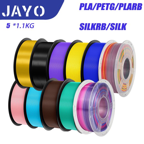 Filament d'imprimante 3D JAYO PETG PLA HSMPETG PLA PLUS 1,75 mm 5 rouleaux Matériaux d'impression 3D pour 100 % sans bulles et stylo 3D FDM DIY Cadeau