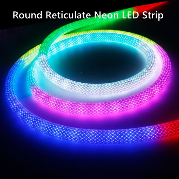 Ws2811 ws2812b runder retikulierter Neon-LED-Streifen 1-5m 360 Grad Smart Rgbic flexibles Silikon-Lichtband wasserdicht ip67 dc5v