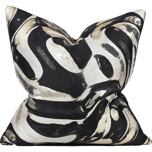 Juste de coussin de canapé moderne noir et blanc, décoration de lit et de maison