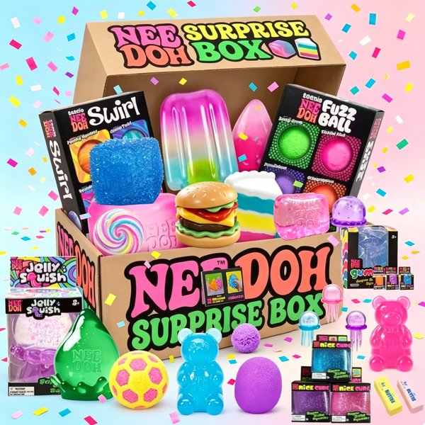 Plus de 100 pièces, figurines de jouets squishy NEEDOH, boîte surprise, jouets à montée lente, jouets anti-stress souples, avec un grand gorille, 1 pièce aléatoire