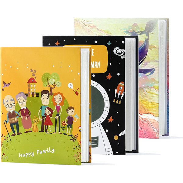 6-inch Photo Albums 200Pcs Large Capacity Foldout Family Photo Album Children Growth Album Plastic Sealed Photo Album