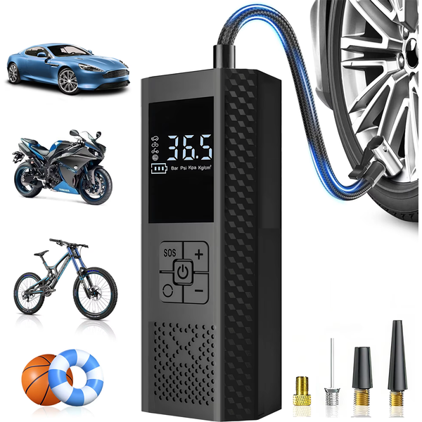 Bezprzewodowa pompka samochodowa 150PSI Elektryczny kompresor do opon Przenośny kompresor powietrza do opon motocyklowych, rowerowych, samochodowych i pił