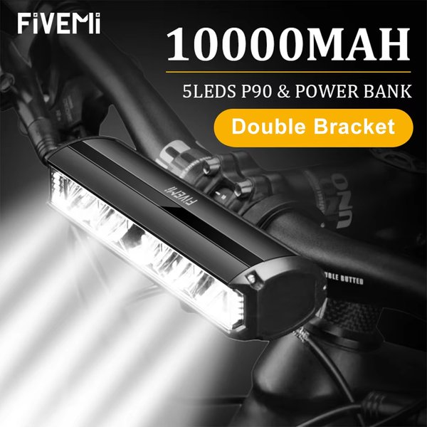 Fivemi Fahrrad Licht Vorne 10000 mAh Fahrrad Licht Power Bank Taschenlampe USB Lade MTB Rennrad Lampe Zubehör Rücklicht
