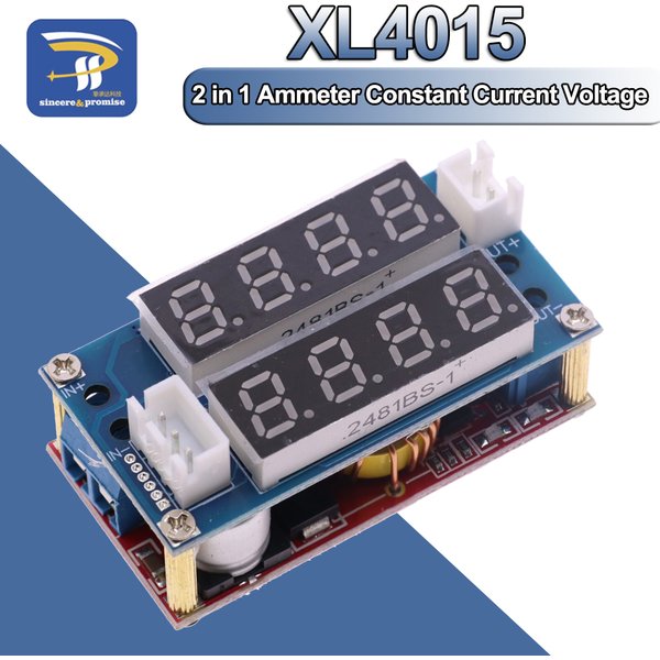 Module de Charge abaisseur 2 en 1 XL4015 5A 75W, puissance réglable CC/CV, pilote LED, voltmètre, ampèremètre, tension à courant Constant
