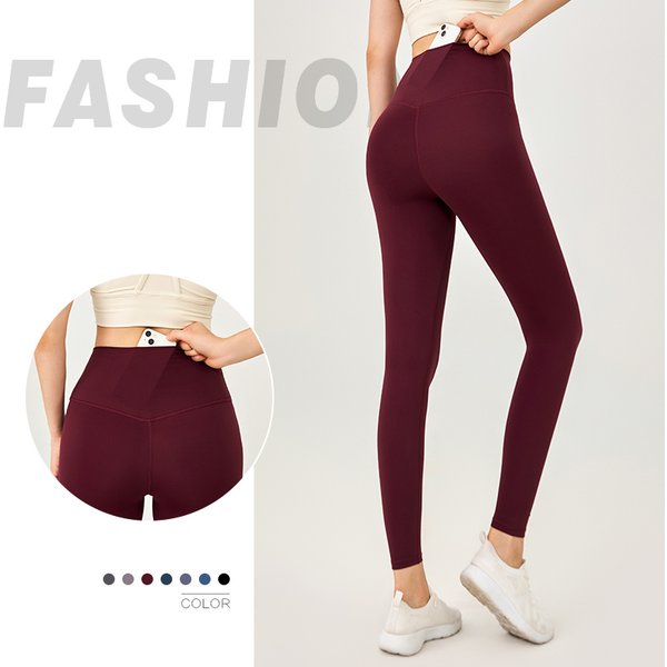 Sensation nue Yoga Leggings fesse levage sport serré poches cachées à la taille gymnastique Fitness Leggings femmes vêtements de sport