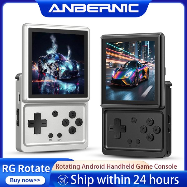 Anbernic RG Rotate Handheld-Spielkonsole mit 3,5-Zoll-IPS-Drehbildschirm, Android-Handheld-Spielgerät, unterstützt WLAN, KI-Streaming, Geschenk