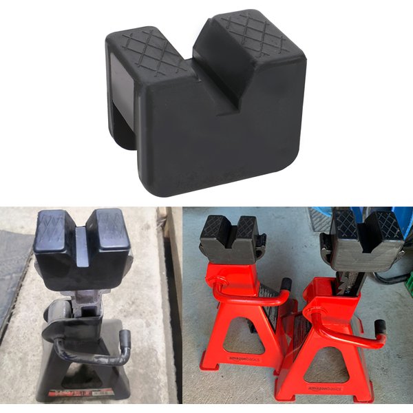 Adaptateur universel de rail de cadre en caoutchouc, coussretours de cric fendu, support de cric d'ascenseur de voiture noir