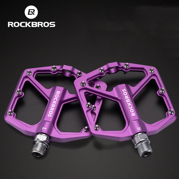 ROCKBROS Bike Pedale Aluminium Legierung Anti-slip Fahrrad Pedale Ultraleicht Versiegelt Lager einteiliges MTB Road Berg Radfahren pedal