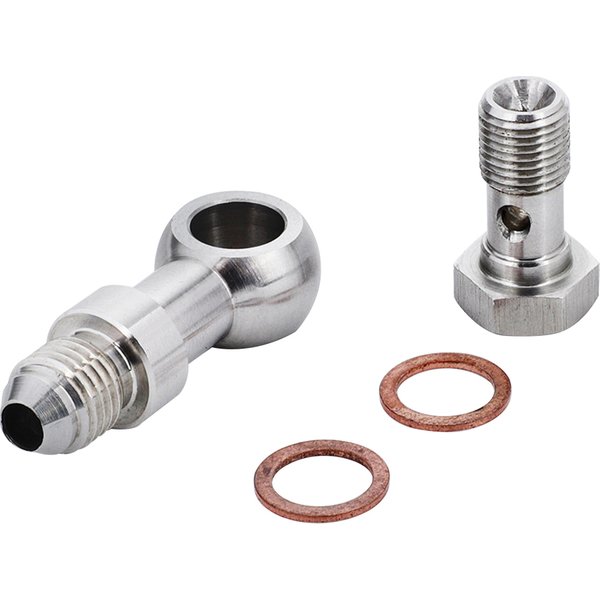 1 Set Turbo Oil Feed Banjo Bolt Kit M10x1.25 to 4AN Turbo Oil Feed for Mitsubishi EVO 1-10 4G63T 4B11T engine