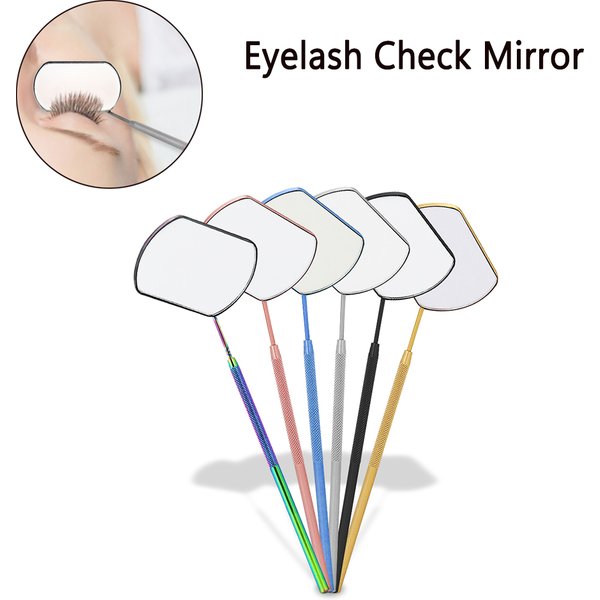 Miroir de contrôle d'extensions de cils, 1 pièce, matériau en acier inoxydable, outils de maquillage à main, fournisseur
