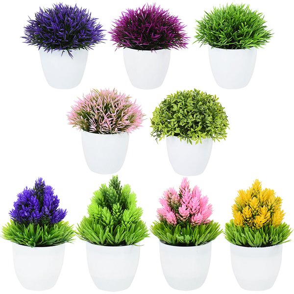 Artificial Plants Bonsai Small Simulated Tree Pot Grass For Home Garden Office Table Room Decoration Ornaments