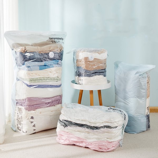 Sacs de rangement sous vide, pas besoin de pompe, sacs économiseurs d'espace, sacs Extra larges scellés sous vide pour couettes, couvertures et vêtements