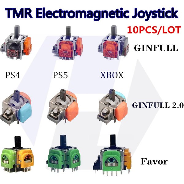 10 SZT. DS13-MAX GINFULL 2Nd RS13 3.0 Ulepszony Joystick TMR Kompatybilny z PS5 PS4 Zamienny Joystick do Kontrolerów Xbox