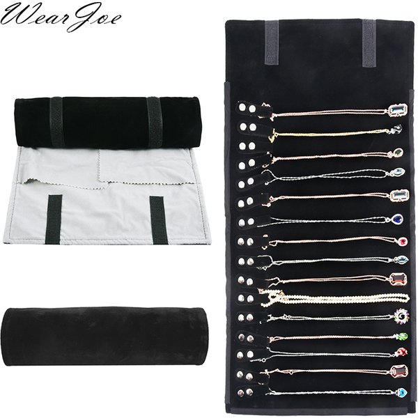 JOJewelry-Sac de Rangement en Velours de Luxe, pour Pendentifs, Colliers, Montres, Bracelets, Présentoirs, Étui de Voyage Portable