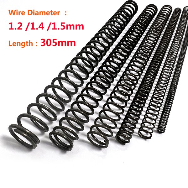 Ressort de pression Long en acier au manganèse 65, diamètre du fil 1.2/1.4/1.5mm de longueur 305mm, ressort de Compression de type Y, 2 pièces
