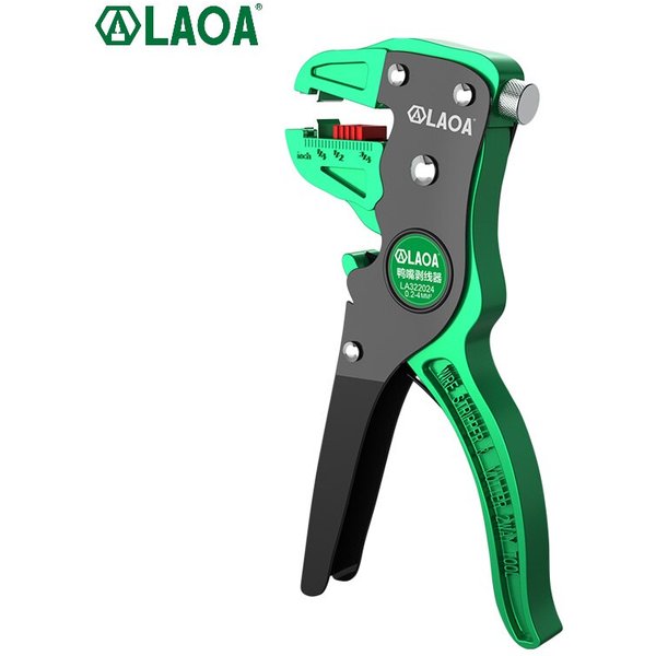 LAOA Automatique Fil Stripper Flatwire Cutter Pince À Décaper 0.2 à 4mm Plage Réglage de La Longueur Pour Électricien