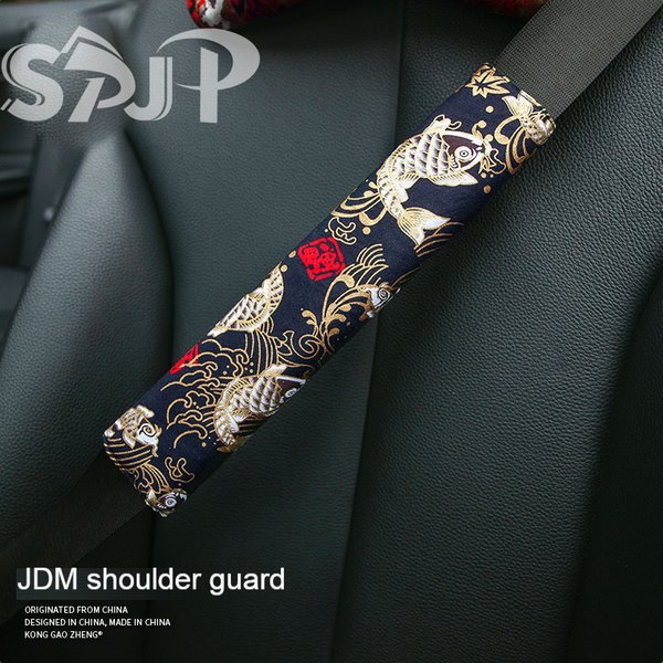 Universal 2PCS Car Seat Belt Cover Auto Seat Belt Covers JDM Style Fabric Protector Safety Belts Shoulder Pad Cotton Interior