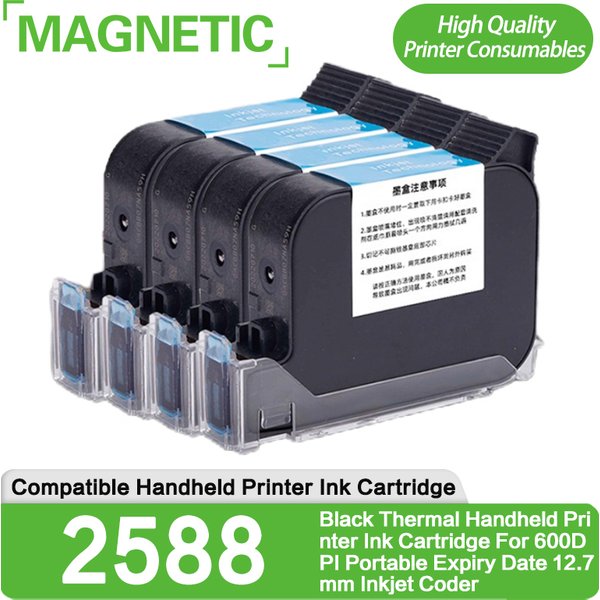 2588+M 2588 2588+ Handheld Printer Ink Cartridge Fast Dry Eco Solvent Print Height 12.7mm Inkjet Printer Colorful Ink Cartridge