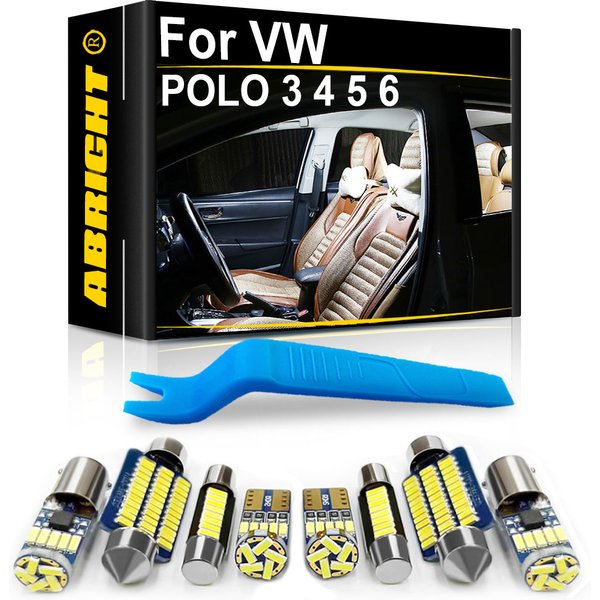 Éclairage intérieur de voiture LED CAN Bus, VW POLO MK6 MK5 MK4 MK3 6R 6C 9N 6N AW1 2003 2004 2005 2006 2015 2017, accessoires ABRIGHT
