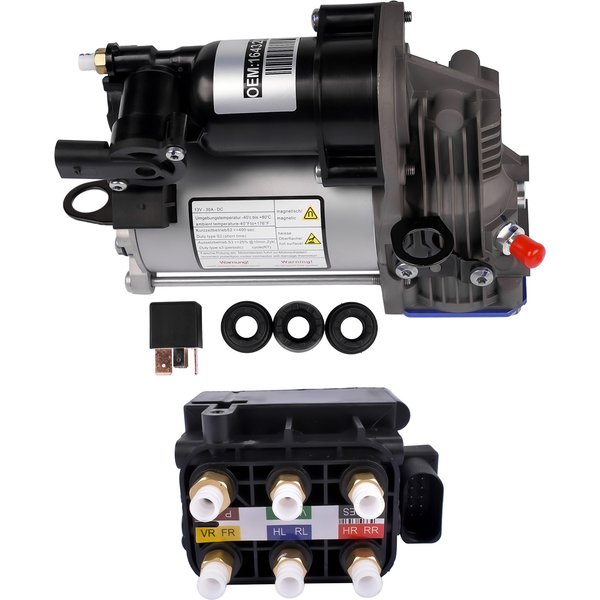 AP02 Für Mercedes M ML GL X164 W164 AMG 320 350 420 450 500 280 300 CDI Luftfederungskompressor mit Ventilblock